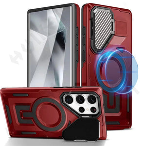 Galaxy S25 Ultra Magnetic Military Grade Metal Camera Cover Case - Redpepper Cases