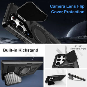Galaxy S25 Ultra Magnetic Military Grade Metal Camera Cover Case - Redpepper Cases