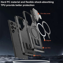 Load image into Gallery viewer, Galaxy S25 Ultra Magnetic Military Grade Metal Camera Cover Case - Redpepper Cases