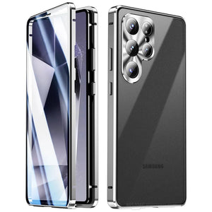 Galaxy S25 Ultra Tempered Glass Aluminum Magnetic Case - Redpepper Cases