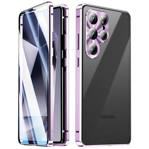 Galaxy S25 Ultra Tempered Glass Aluminum Magnetic Case - Redpepper Cases