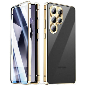 Galaxy S25 Ultra Tempered Glass Aluminum Magnetic Case - Redpepper Cases
