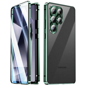 Galaxy S25 Ultra Tempered Glass Aluminum Magnetic Case - Redpepper Cases