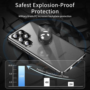 Galaxy S25 Ultra Tempered Glass Aluminum Magnetic Case - Redpepper Cases
