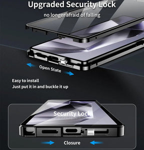 Galaxy S25 Ultra Tempered Glass Aluminum Magnetic Case - Redpepper Cases