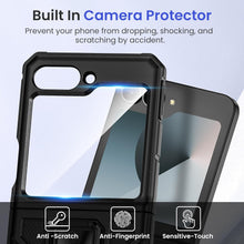 Load image into Gallery viewer, Galaxy Z Flip 6 Screen Protector &amp; Hinge Protection &amp; Magnetic Ring Kickstand - Redpepper Cases