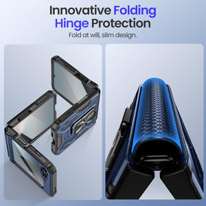 Galaxy Z Flip 6 Screen Protector & Hinge Protection & Magnetic Ring Kickstand - Redpepper Cases