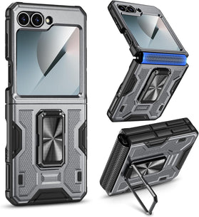 Galaxy Z Flip 6 Screen Protector & Hinge Protection & Magnetic Ring Kickstand - Redpepper Cases