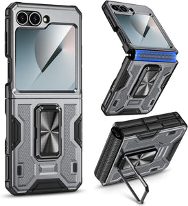 Galaxy Z Flip 6 Screen Protector & Hinge Protection & Magnetic Ring Kickstand - Redpepper Cases