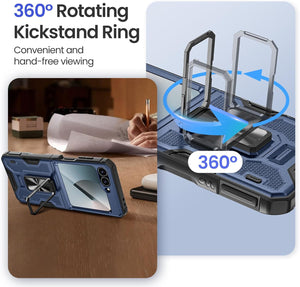 Galaxy Z Flip 6 Screen Protector & Hinge Protection & Magnetic Ring Kickstand - Redpepper Cases