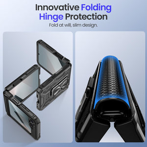 Galaxy Z Flip 6 Screen Protector & Hinge Protection & Magnetic Ring Kickstand - Redpepper Cases