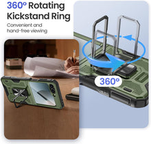 Load image into Gallery viewer, Galaxy Z Flip 6 Screen Protector &amp; Hinge Protection &amp; Magnetic Ring Kickstand - Redpepper Cases