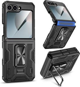 Galaxy Z Flip 6 Screen Protector & Hinge Protection & Magnetic Ring Kickstand - Redpepper Cases