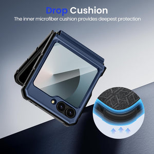 Galaxy Z Flip 6 Screen Protector & Hinge Protection & Magnetic Ring Kickstand - Redpepper Cases