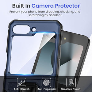 Galaxy Z Flip 6 Screen Protector & Hinge Protection & Magnetic Ring Kickstand - Redpepper Cases