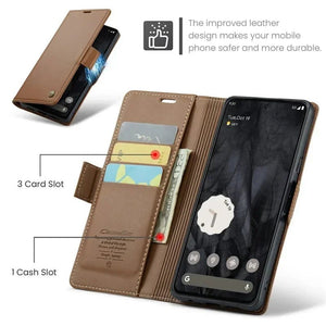 Google Pixel 9 Pro XL Luxury Magnetic Wallet Leather Phone Case - Redpepper Cases