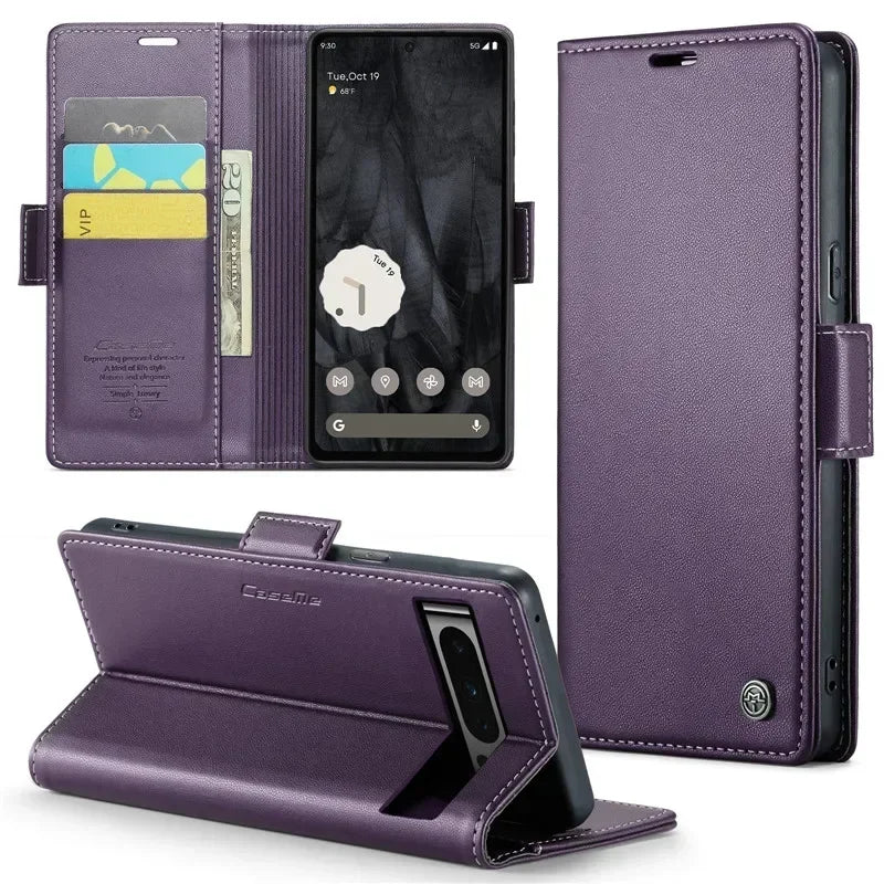 Google Pixel 9 Pro XL Luxury Magnetic Wallet Leather Phone Case - Redpepper Cases