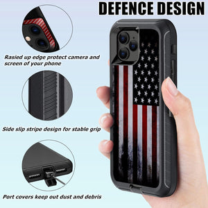 iPhone 16 Pro Max Screen Protector Old Vintage American Flag Design Phone Case - Redpepper Cases