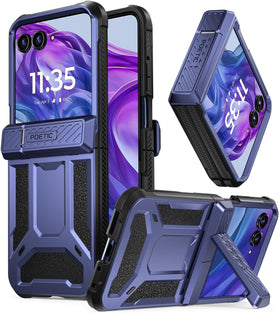 Motorola Moto Razr Plus Full - Body Rugged Shockproof Protective Cover with Kickstand - Redpepper Cases