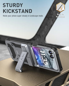 Motorola Moto Razr Plus Full - Body Rugged Shockproof Protective Cover with Kickstand - Redpepper Cases