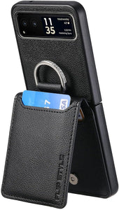 Motorola Razr+ 2023 Card Holder Luxury PU Leather Protective Phone Case - Redpepper Cases