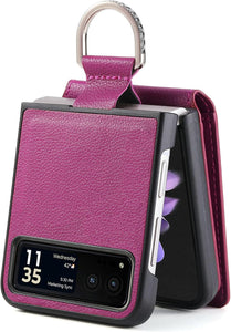 Motorola Razr+ 2023 Card Holder Luxury PU Leather Protective Phone Case - Redpepper Cases