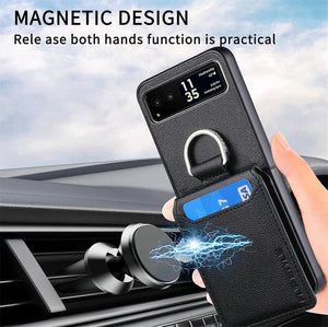 Motorola Razr+ 2023 Card Holder Luxury PU Leather Protective Phone Case - Redpepper Cases