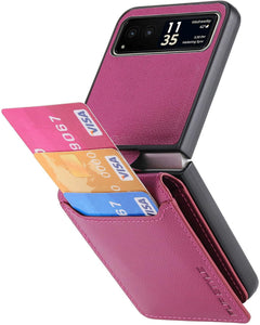 Motorola Razr+ 2023 Card Holder Luxury PU Leather Protective Phone Case - Redpepper Cases