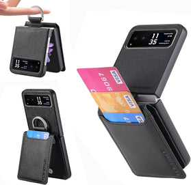 Motorola Razr+ 2023 Card Holder Luxury PU Leather Protective Phone Case - Redpepper Cases