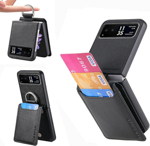 Motorola Razr+ 2023 Card Holder Luxury PU Leather Protective Phone Case - Redpepper Cases