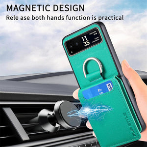 Motorola Razr+ 2023 Card Holder Luxury PU Leather Protective Phone Case - Redpepper Cases