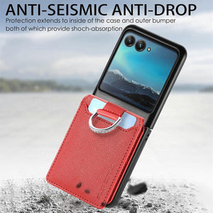 Motorola Razr+ 2023 Card Holder Luxury PU Leather Protective Phone Case - Redpepper Cases