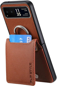 Motorola Razr+ 2023 Card Holder Luxury PU Leather Protective Phone Case - Redpepper Cases