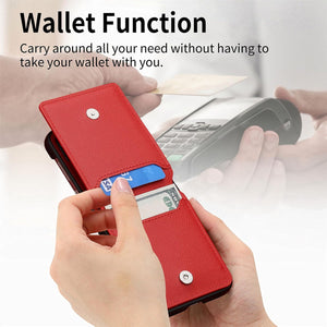 Motorola Razr+ 2023 Card Holder Luxury PU Leather Protective Phone Case - Redpepper Cases