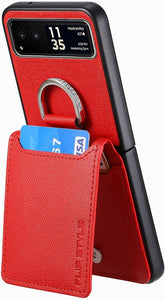 Motorola Razr+ 2023 Card Holder Luxury PU Leather Protective Phone Case - Redpepper Cases