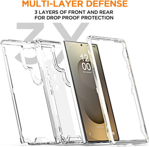 Samsung Galaxy S24 Plus/S25 Plus 3 - Layer Crystal Transparent Case - Redpepper Cases