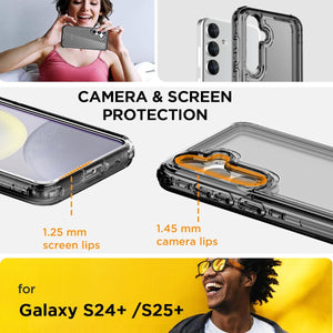 Samsung Galaxy S24 Plus/S25 Plus 3 - Layer Crystal Transparent Case - Redpepper Cases
