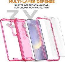 Load image into Gallery viewer, Samsung Galaxy S24 Plus/S25 Plus 3 - Layer Crystal Transparent Case - Redpepper Cases