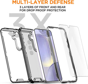 Samsung Galaxy S24 Plus/S25 Plus 3 - Layer Crystal Transparent Case - Redpepper Cases