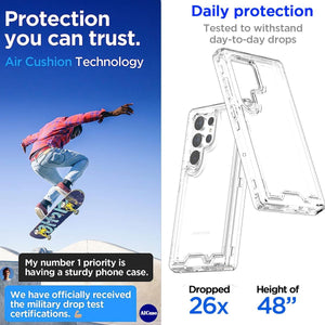 Samsung Galaxy S24 Plus/S25 Plus 3 - Layer Crystal Transparent Case - Redpepper Cases