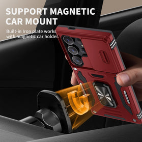 Samsung Galaxy S24/S25 Plus Rotated Ring Kickstand Heavy Duty Protective Case - Redpepper Cases