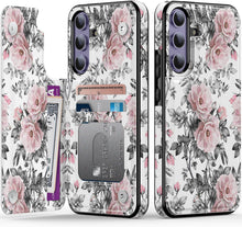 Load image into Gallery viewer, Samsung Galaxy S25 Flower Designs - Credit Card Holder Protective Phone Cover - Redpepper Cases