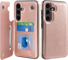 Load image into Gallery viewer, Samsung Galaxy S25 Flower Designs - Credit Card Holder Protective Phone Cover - Redpepper Cases