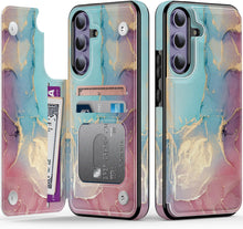 Load image into Gallery viewer, Samsung Galaxy S25 Flower Designs - Credit Card Holder Protective Phone Cover - Redpepper Cases