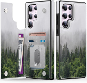 Samsung Galaxy S25 Flower Designs - Credit Card Holder Protective Phone Cover - Redpepper Cases