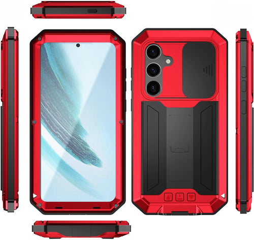 Samsung Galaxy S25 Plus Aluminum Metal Gorilla Glass Heavy Duty Case - Redpepper Cases