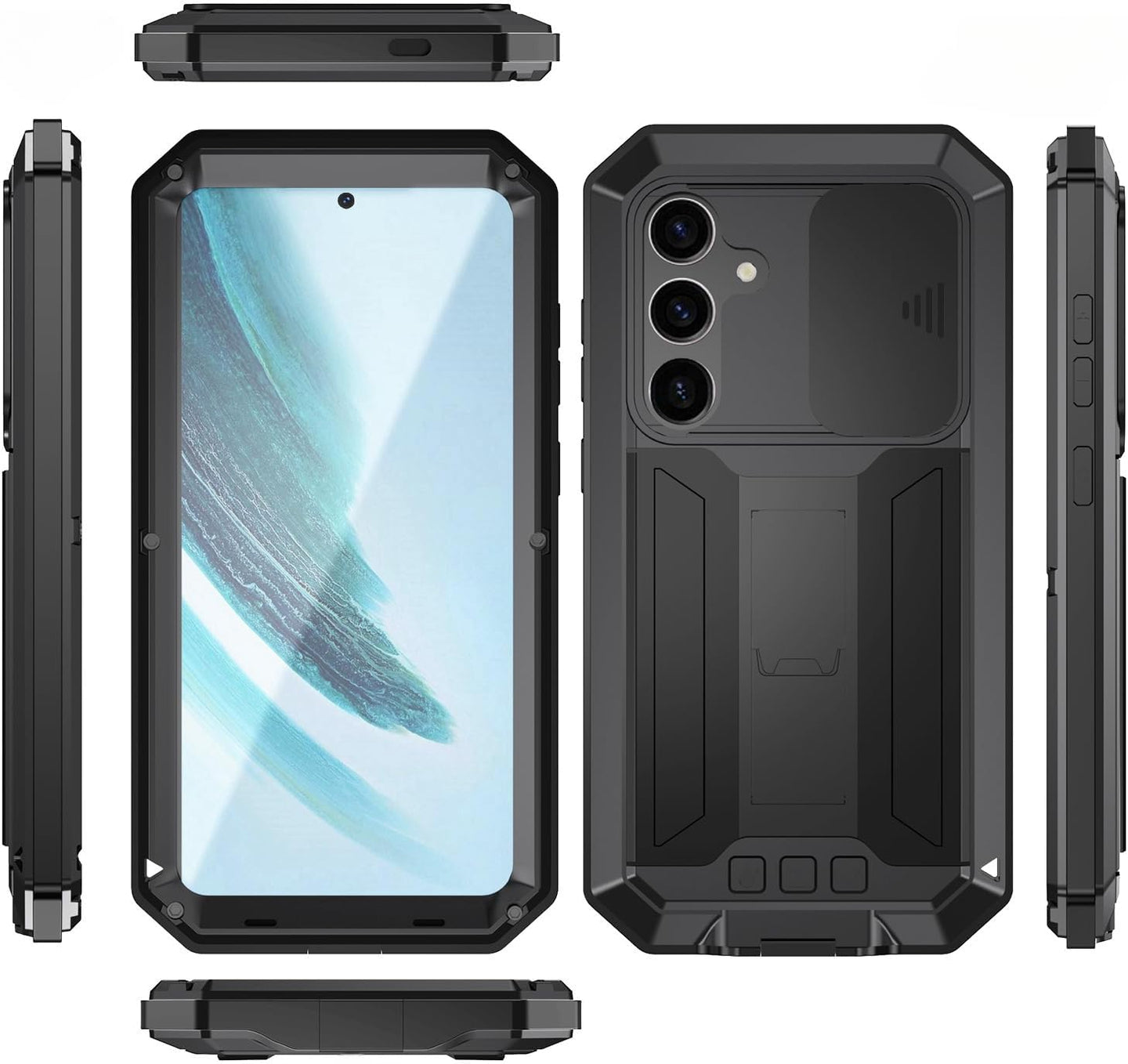 Samsung Galaxy S25 Plus Aluminum Metal Gorilla Glass Heavy Duty Case - Redpepper Cases