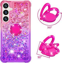 Load image into Gallery viewer, Samsung Galaxy S25 Plus Clear Glitter Liquid Sparkle Bling Cute Case - Redpepper Cases