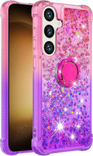 Load image into Gallery viewer, Samsung Galaxy S25 Plus Clear Glitter Liquid Sparkle Bling Cute Case - Redpepper Cases