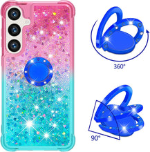 Load image into Gallery viewer, Samsung Galaxy S25 Plus Clear Glitter Liquid Sparkle Bling Cute Case - Redpepper Cases